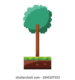 pixel tree grass nature ecology