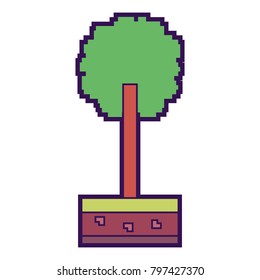 pixel tree grass nature ecology