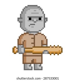 Pixel troll for 8 bit video game and design
