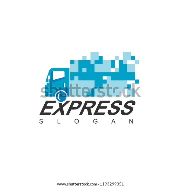 Pixel Truck Logo Design\
Vector