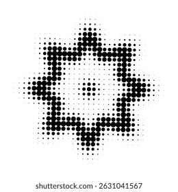 Pixel funkelnder Stern. Funkeln, Feuerwerk platzen, y2k Stern, Glitzer Halbtonpunkt Effekt. Game Art Pixel Design Element. Vektorpixelgrafik