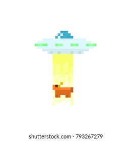 Pixel ufo for games and websites