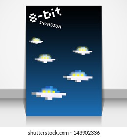 pixel ufo invasion illustrator on cover 