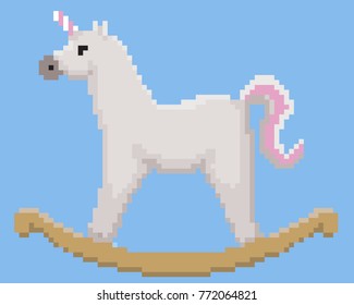 pixel unicorn. retro style. background games