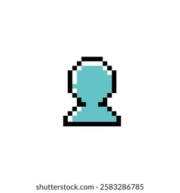 Pixel user icon flat vector design