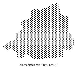Pixel Vatican map. Vector territorial scheme. Cartographic concept of Vatican map constructed with circle points.