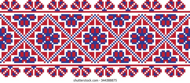 the pixel vector embroidered patterns