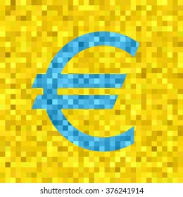 Pixel vector euro symbol