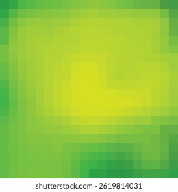Pixel vector gradient background. yellow and green gradient mosaics squares. abstract and gradient pixel background