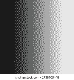 Pixel vector Gradient Grid 8bits, game color arcade abstract mosaic background  design Isolated black elements on white background Vector illustration