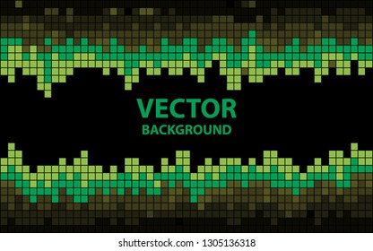 pixel vector green black background