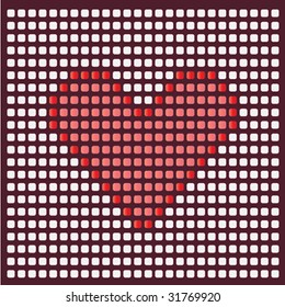 Pixel vector heart illustration.
