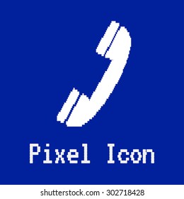 pixel vector icon of phone