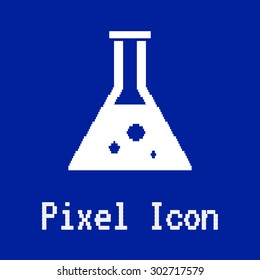 pixel vector icon of test tube