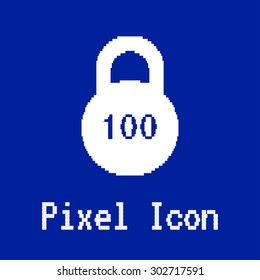 pixel vector icon of weight