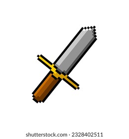 Pixel vector icons for game, retro style. sword