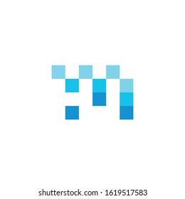 pixel vector logo letter m
