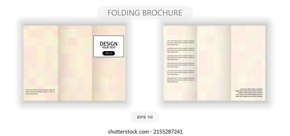 Pixel. Vector set of tri-fold brochure design template