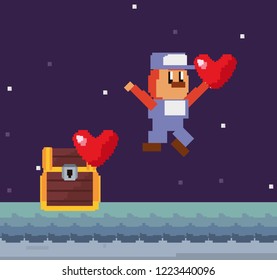 pixel video game