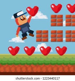 pixel video game