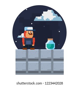 pixel video game