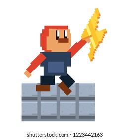 pixel video game