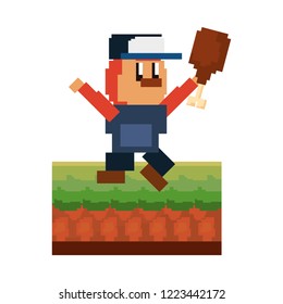 pixel video game