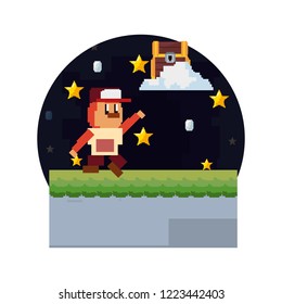 pixel video game