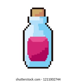 pixel video game bottle potion