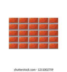 pixel video game brick wall