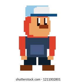 pixel video game character