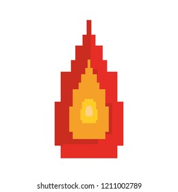 pixel video game flame fire