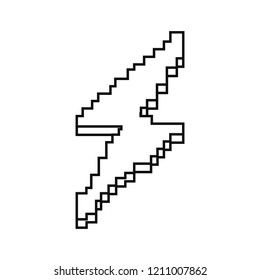 pixel video game thunderbolt