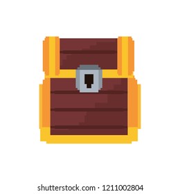 Pixel Video Game Treasure Chest Stock Vector (Royalty Free) 1211002804 ...