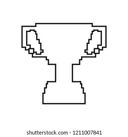 pixel video game trophy