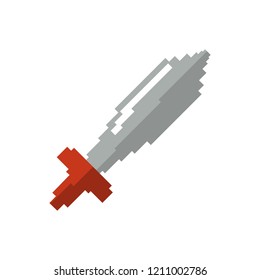 pixel video game weapon sword