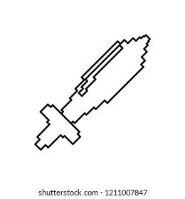 pixel video game weapon sword