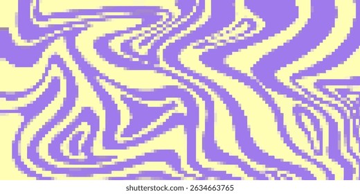Fondo de onda de píxeles. Bolso Abstractas con color pastel. Fondo de píxeles de mármol líquido de textura psicodélica. Ilustración vectorial
