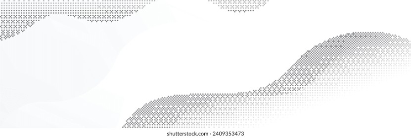 Diseño abstracto de fondo blanco con textura geométrica de ondas de píxeles. para banner, afiche