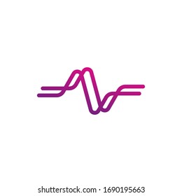 símbolo de impulsos de onda de píxel icono de diseño