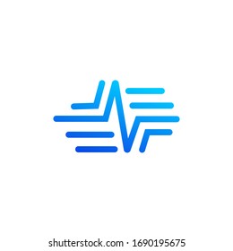 símbolo de impulsos de onda de píxel icono de diseño
