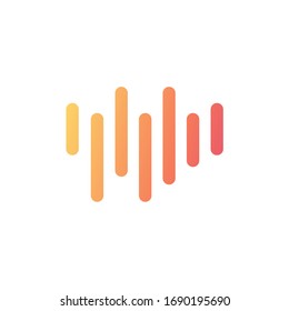 pixel wave pulse symbol icon logo design illustration
