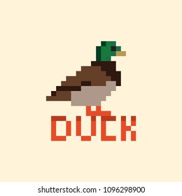 Pixel Wild Duck