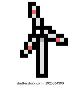 Pixel wind energy turbine (vector, isolated)