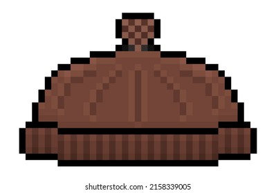 pixel winter hat web minimal icon