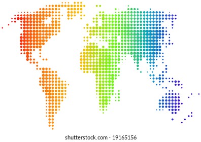 pixel world map