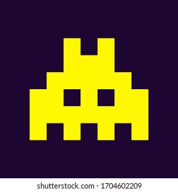 pixel yellow character vector illustrator
