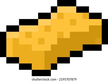 Pixel yellow sponge - isolated 8 bit vector