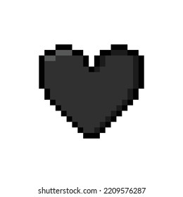 Pixelart emoji love color black