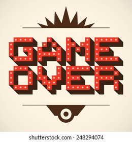  Pixel-Art Retro Game Over Message